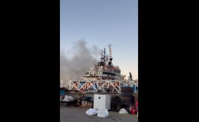 Após incêndio, Bombeiros mantêm operação de resfriamento em estaleiro de Niterói