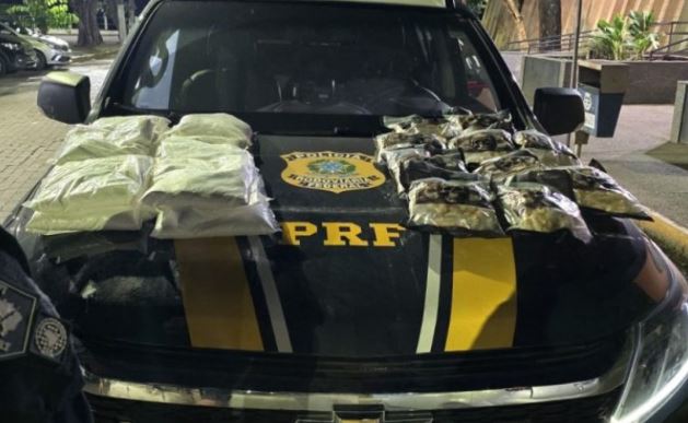 Polícia Rodoviária Federal apreende mais de 20 kg de drogas escondidas em cilindro de gás na Dutra